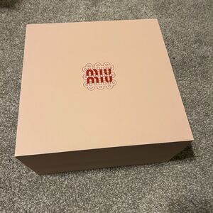 Miu Miu Large Square Box w/ Red Lettering + Circle Insert + Foam 12" x 12" x 7"